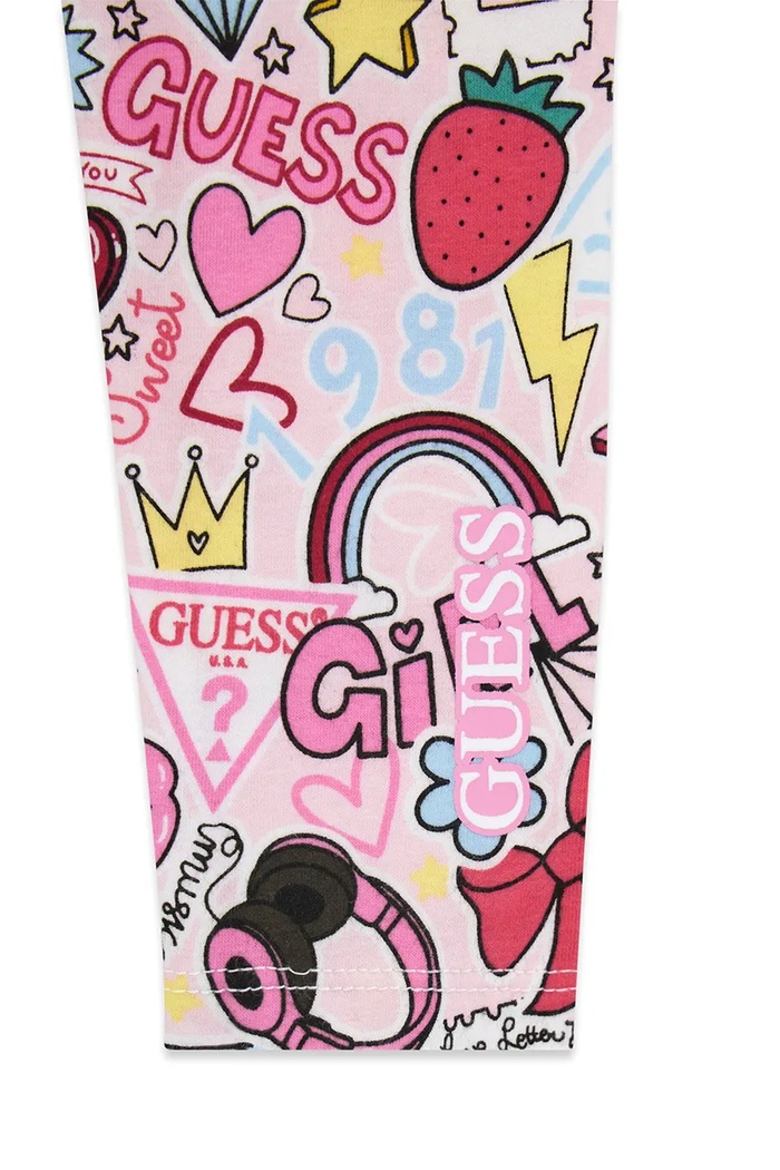 Dziewczynka Guess legginsy dziecięce z bawełną K6YB07.K3846.9BY2 różowy
