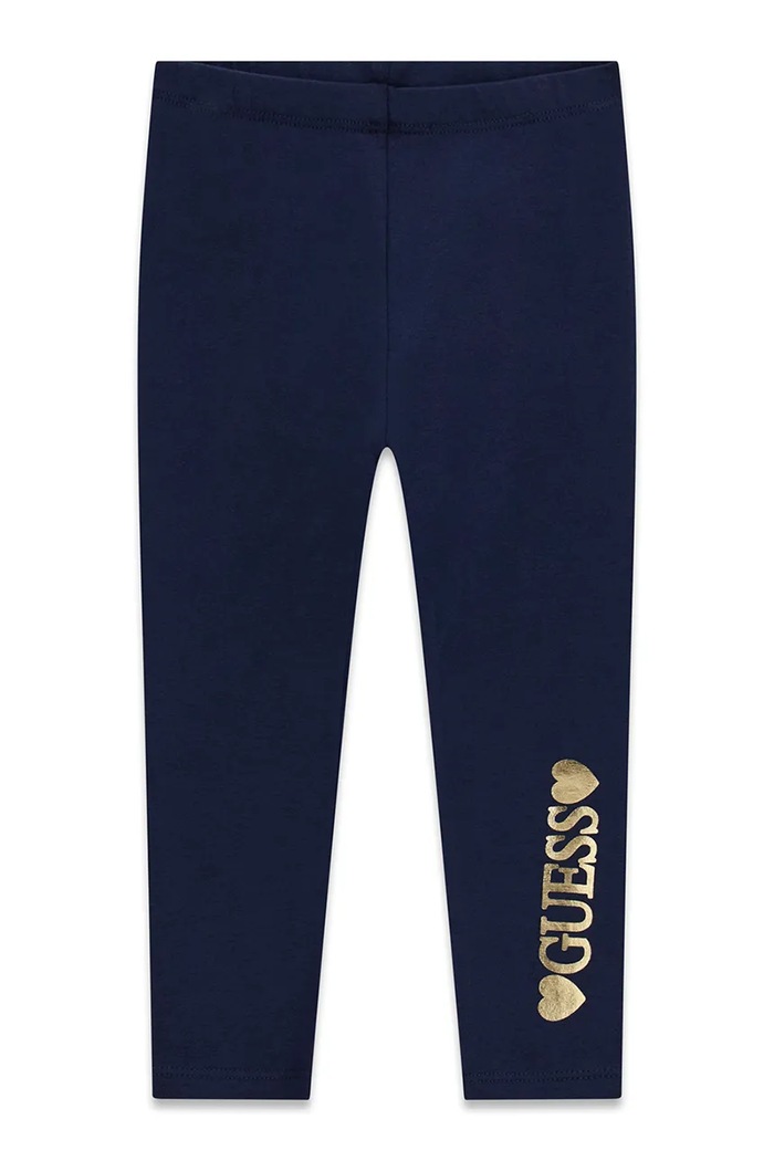 Guess legginsy dziecięce z bawełną granatowy K6YB02.K3833.9BY2