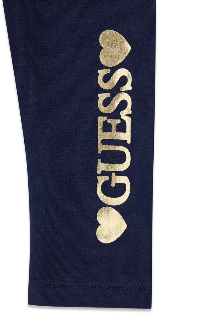 Dziewczynka Guess legginsy dziecięce z bawełną K6YB02.K3833.9BY2 granatowy