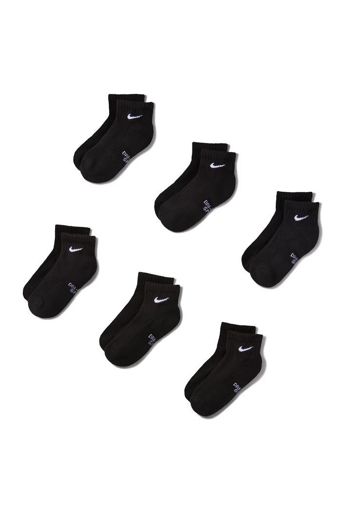Nike Skarpety dziecięce 6-pack czarny SX6912