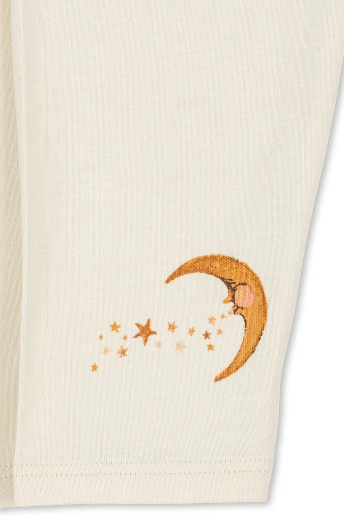 Legginsy dziecięce bawełniane z elastanem BASIC PANTS GOTS Konges Sløjd KS106383.9BY2 beżowy
