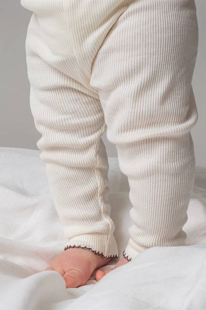 Legginsy niemowlęce bawełniane Jia leggings 2-pack That's mine biały 241639