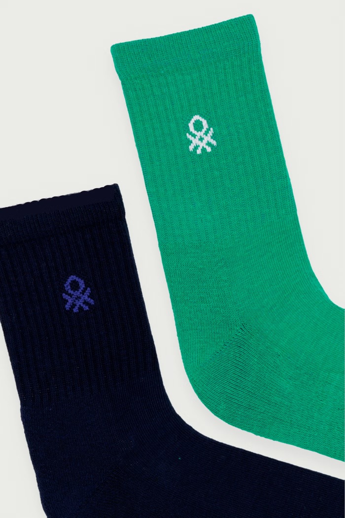 United Colors of Benetton Κάλτσες Παιδικές 2-pack 6GB9R700O.G.Seasonal σκούρο μπλε AW26