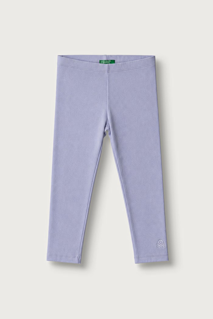 United Colors of Benetton Legginsy dziecięce bawełniane z elastanem fioletowy 3MT1GF01L.P.Season.9BY2
