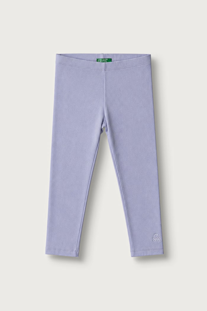 United Colors of Benetton Legginsy dziecięce bawełniane z elastanem fioletowy 3MT1GF01L.P.Season.9BY2