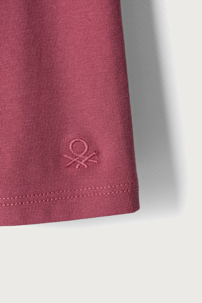 Chłopiec United Colors of Benetton Legginsy dziecięce bawełniane z elastanem 3MT1GF01L.P.Season.9BY2 różowy