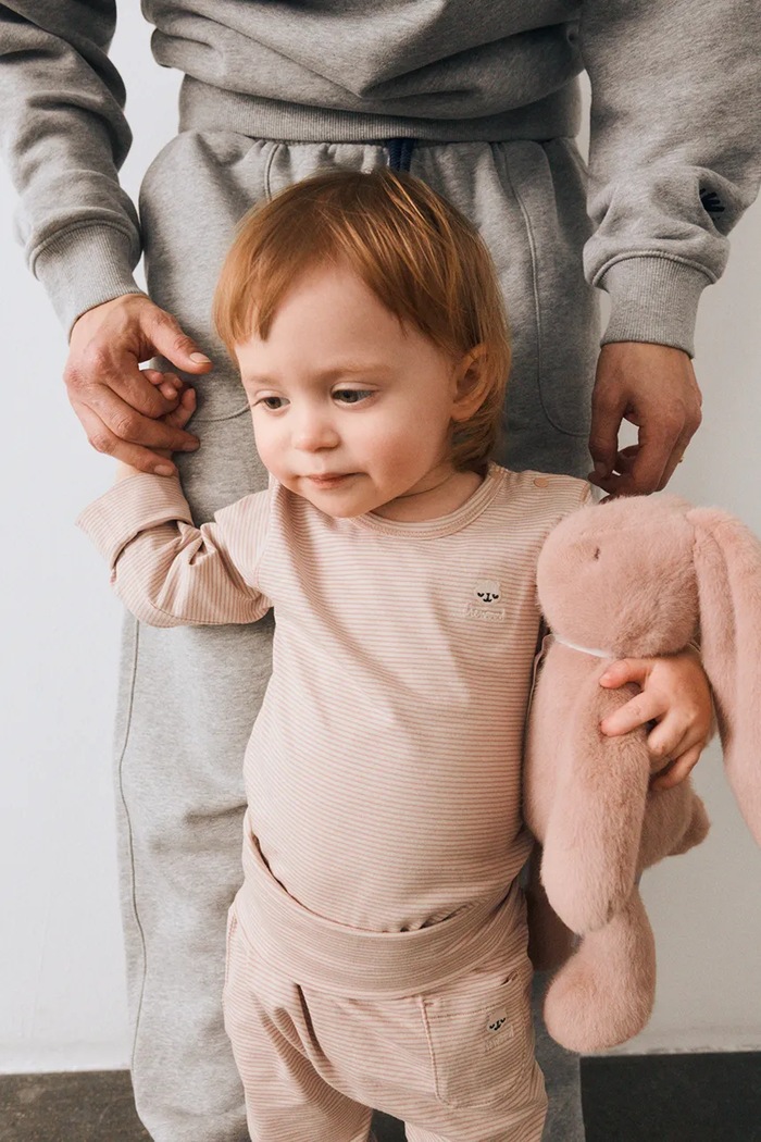 Legginsy niemowlęce bawełniane z elastanem Syon Grow Baby Leggings Liewood różowy LW20780.9BY2