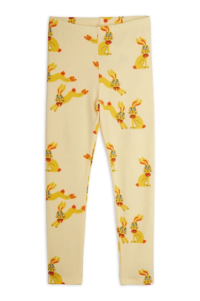 Mini Rodini Legginsy dziecięce z lyocellu Rabbits żółty 26730133