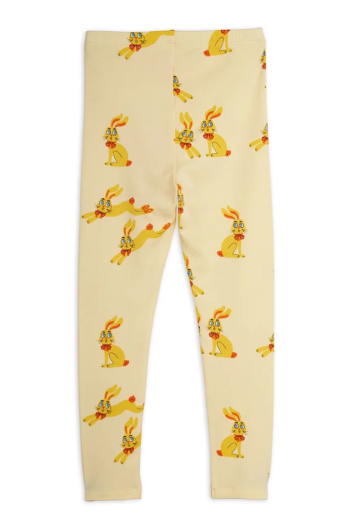 Mini Rodini Legginsy dziecięce z lyocellu Rabbits 26730133 żółty AW26