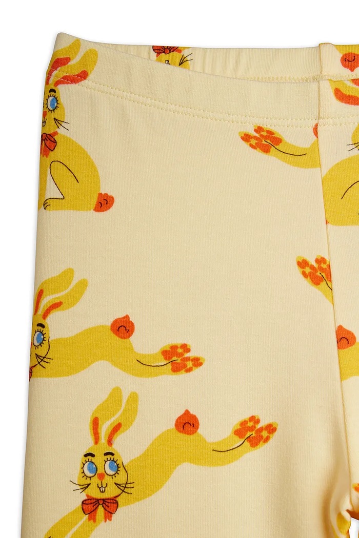 Chłopiec Mini Rodini Legginsy dziecięce z lyocellu Rabbits 26730133 żółty