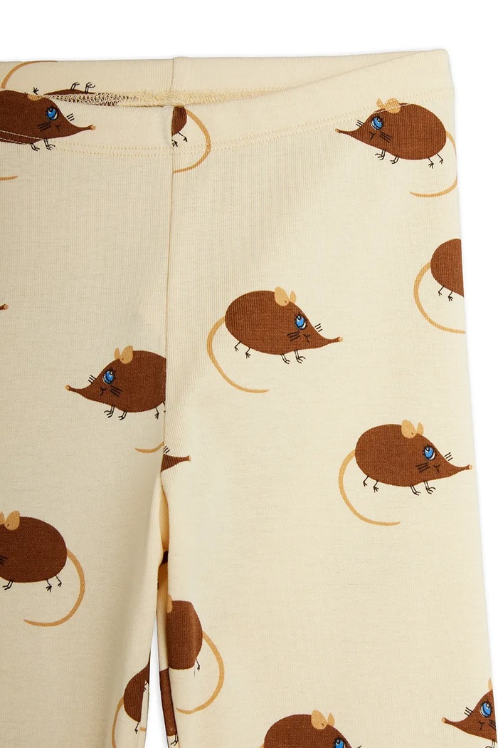 Chłopiec Mini Rodini Legginsy dziecięce bawełniane Elephant 26730102 beżowy