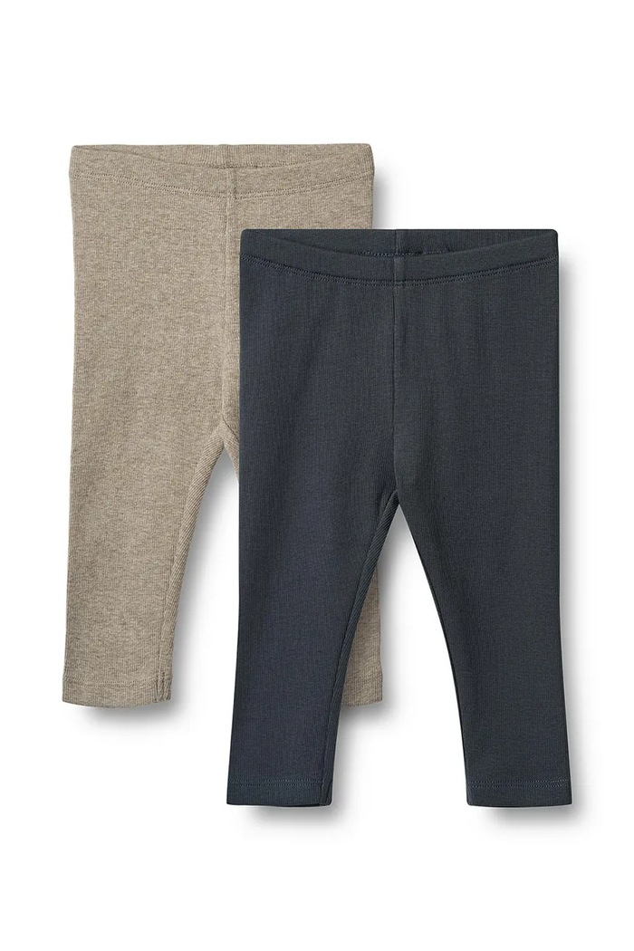Wheat Legginsy niemowlęce bawełniane z elastanem 2-pack granatowy 4859.006.GOTS