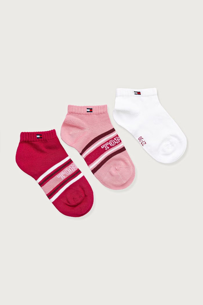 Tommy Hilfiger skarpety dziecięce 3-pack różowy 701241840.9BY2