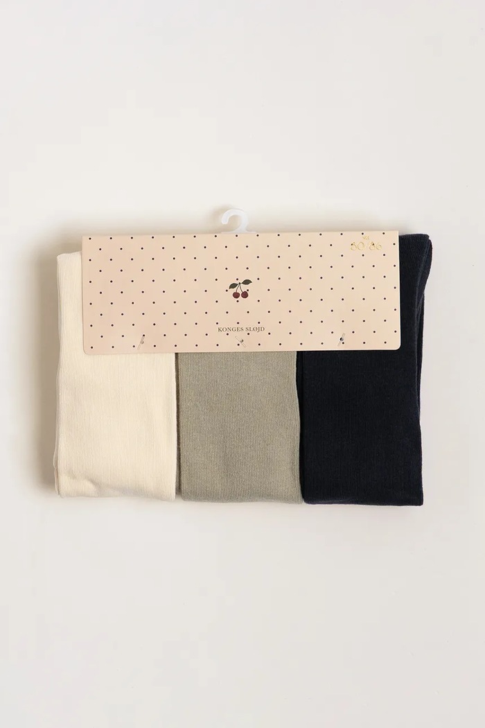 Rajstopy dziecięce 3-PACK TIGHTS Konges Sløjd KS105639.9BY2 beżowy