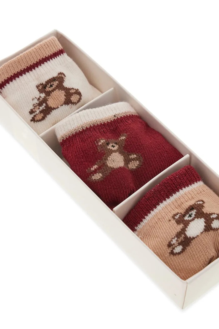 Guess Skarpety niemowlęce 3-pack H6BZ06.Z1554.9BY2 beżowy AW26