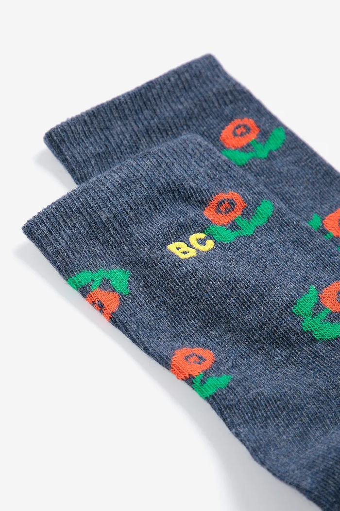 Bobo Choses Ponožky detské Stamp Bloom 226AI010 tmavomodrá AW26