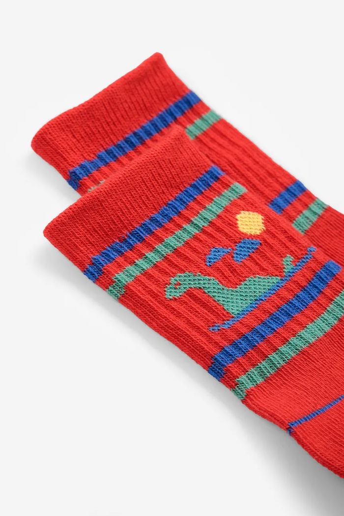Bobo Choses Čarape za djecu Lake Monster 226AH018 crvena AW26