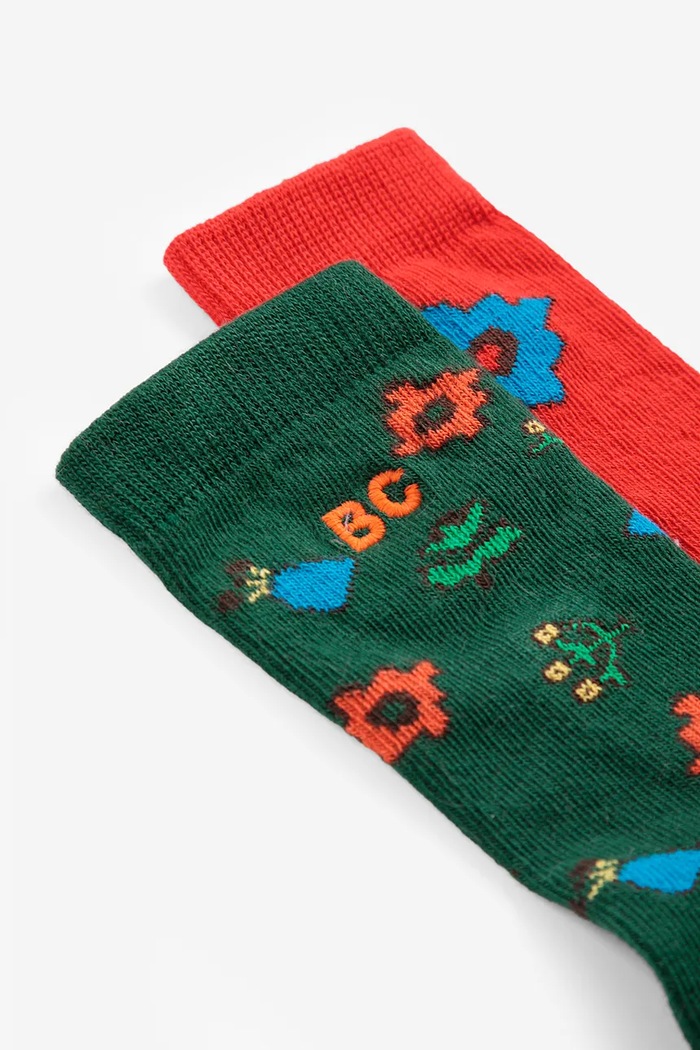 Bobo Choses Ponožky detské Blossom 2-pak 226AH025 červená AW26