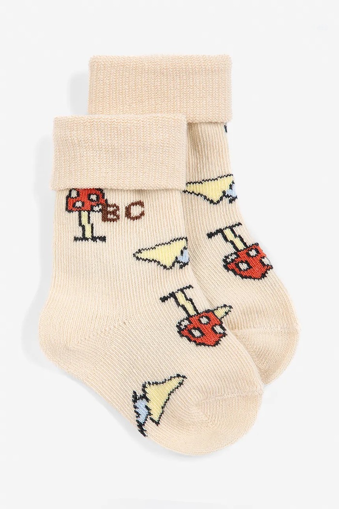 Bobo Choses Ponožky detské Mush Monster 226AH001 hnedá AW26