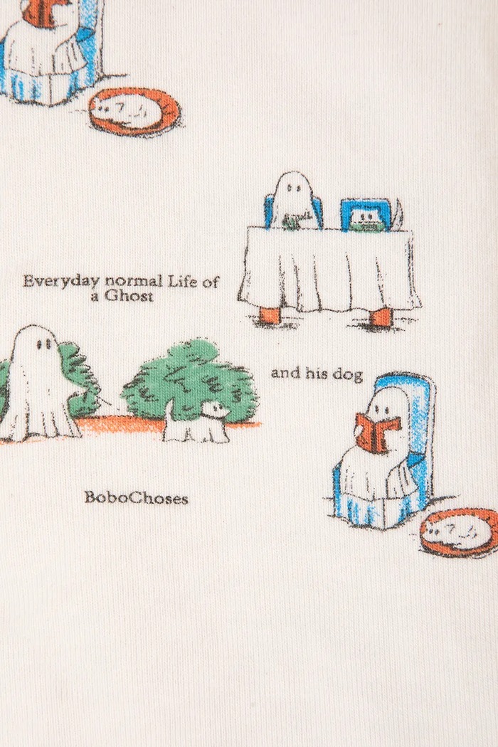 Bobo Choses Κολάν βρεφικά βαμβακερά με ελαστάν Everyday Ghosts 226AB064 μπεζ AW26