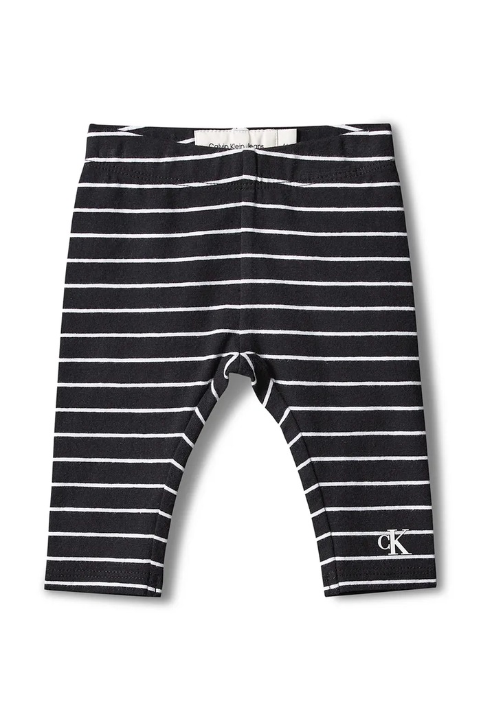 Calvin Klein Jeans Spodnie niemowlęce bawełniane z elastanem czarny LVCKFJC36N.9BY2