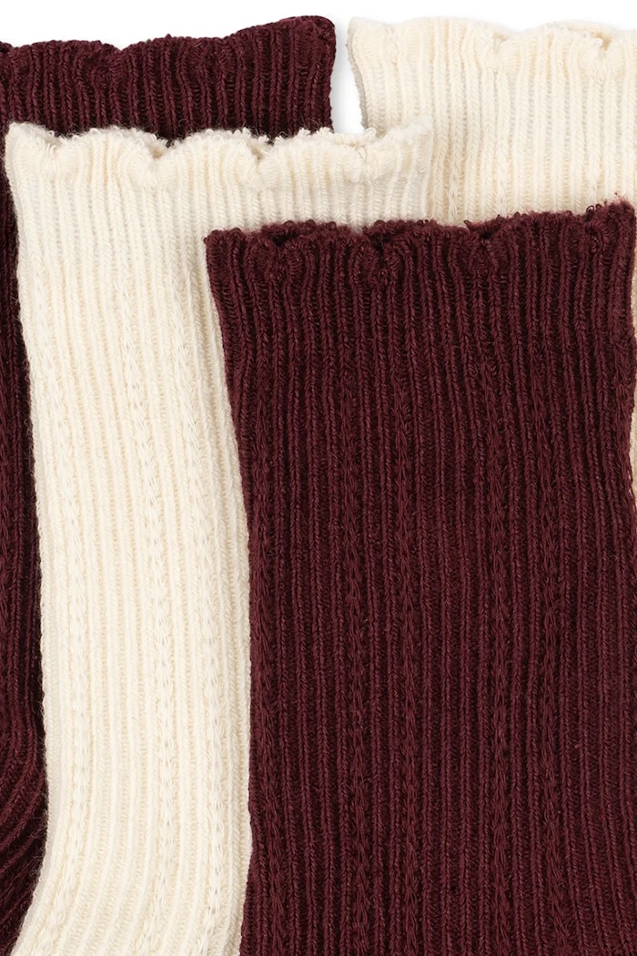 Konges Sløjd Шкарпетки дитячі 2 PACK POINTELLE SOCKS 2 шт. KS107394.9BY2 бордо AW26