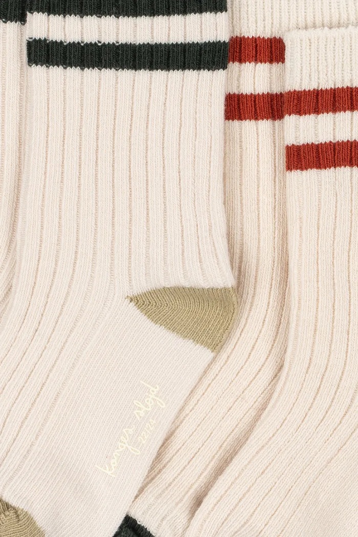 Konges Sløjd Skarpety dziecięce 2 PACK RIB SOCKS 2-pack KS105853.9BY2 beżowy AW26