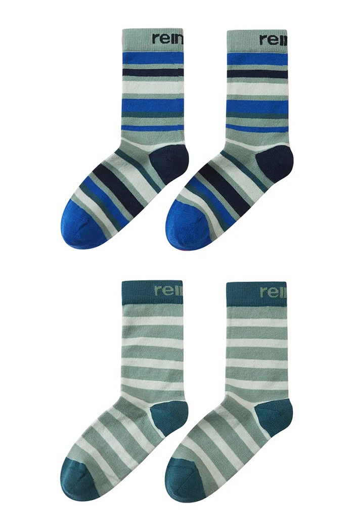 Reima skarpety dziecięce Parit 2-pack zielony 5300309B.9BY2