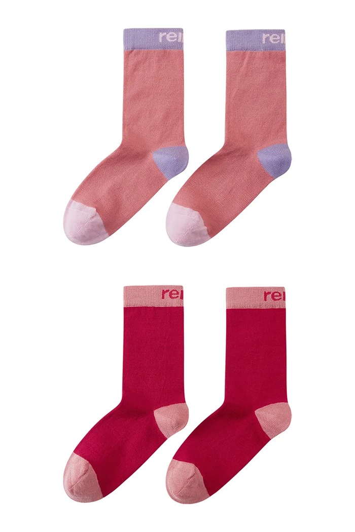 Reima skarpety dziecięce Parit 2-pack różowy 5300309A.9BY2