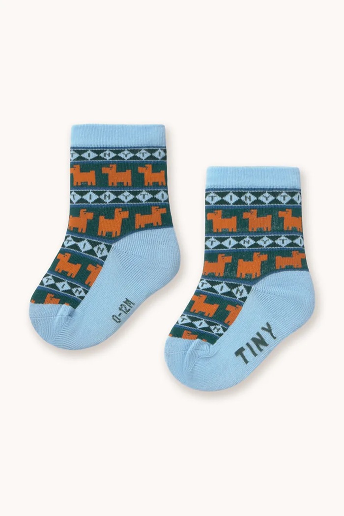 Tinycottons ponožky dětské TINY DOGS MEDIUM SOCKS modrá AW26.386