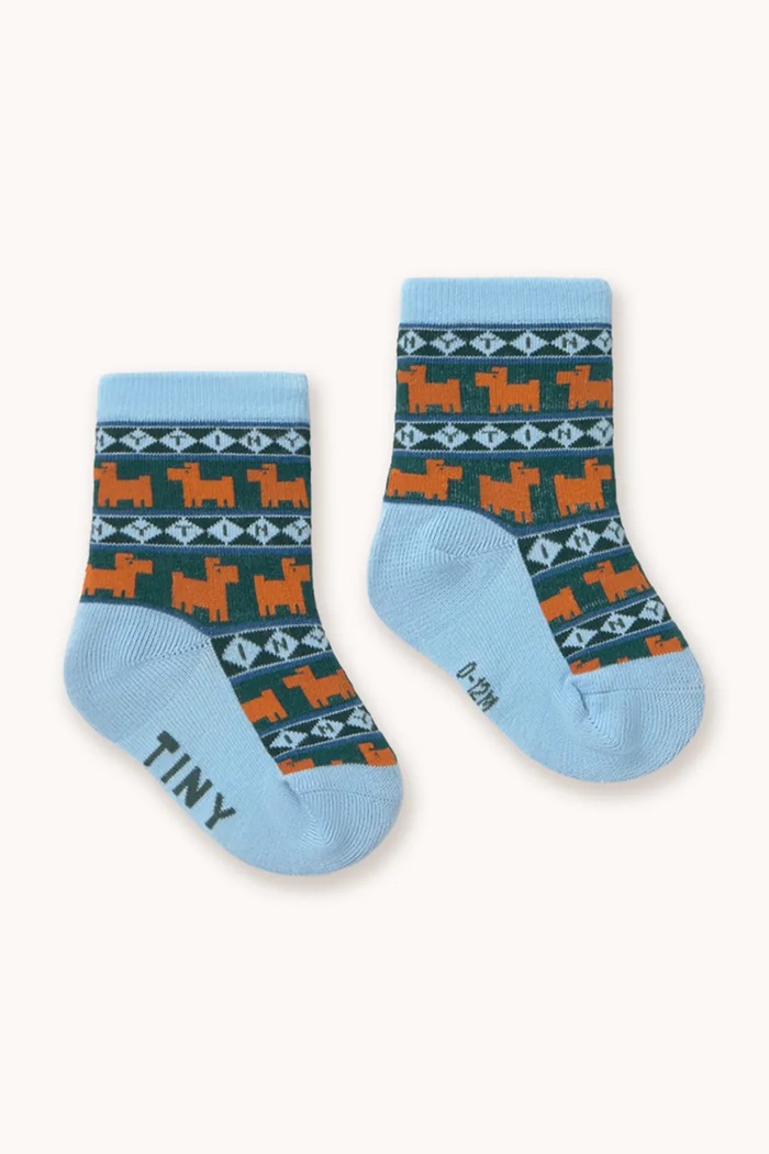 Tinycottons ponožky dětské TINY DOGS MEDIUM SOCKS AW26.386 modrá AW26
