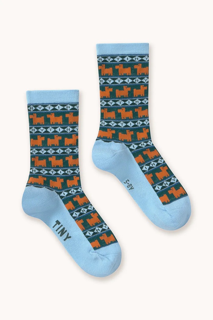 Tinycottons ponožky dětské TINY DOGS MEDIUM SOCKS AW26.387 modrá AW26