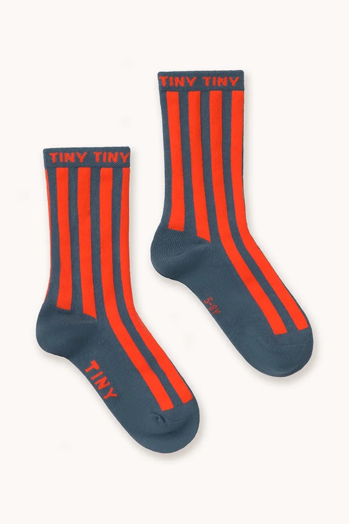 Tinycottons ponožky dětské STRIPES MEDIUM SOCKS AW26.395 červená AW26
