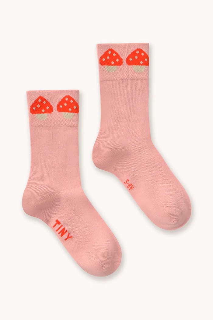 Tinycottons ponožky dětské MUSHROOMS QUARTER SOCKS AW26.399 růžová AW26