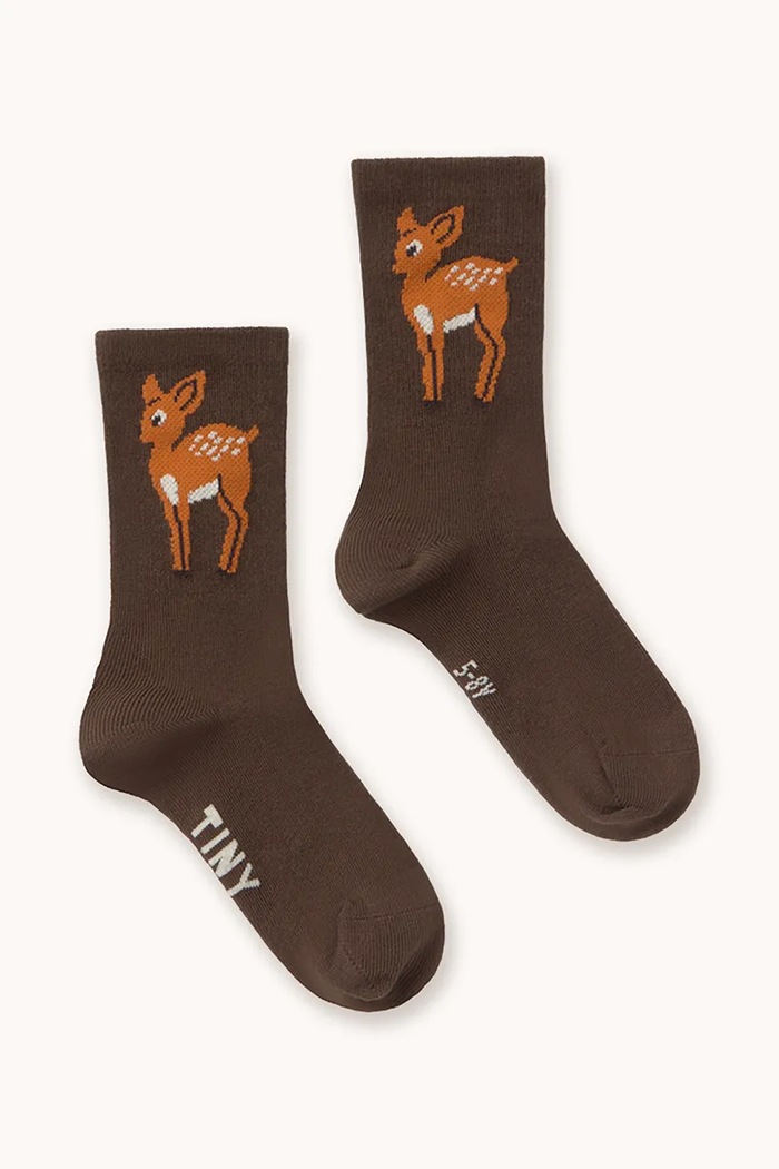 Tinycottons ponožky dětské DEER MEDIUM SOCKS AW26.397 hnědá AW26