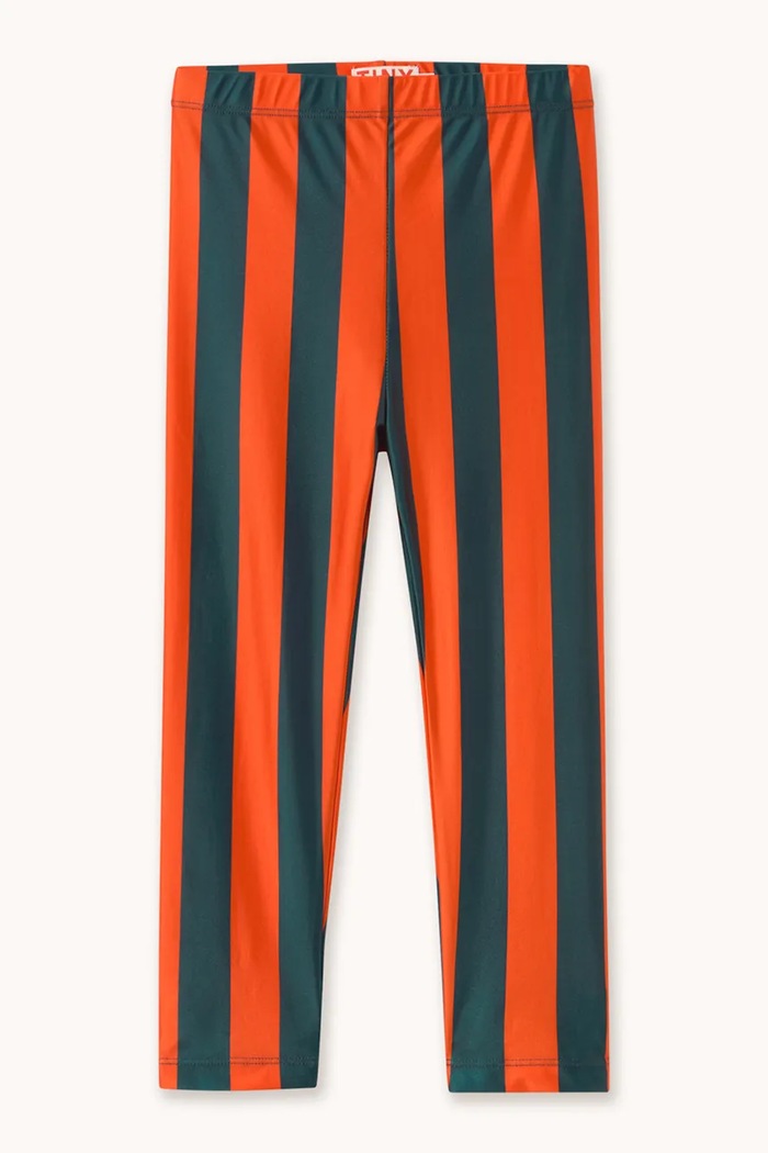 Tinycottons legíny dětské RED-BLUE STRIPES SHINY LEGGINGS AW26.309 červená AW26