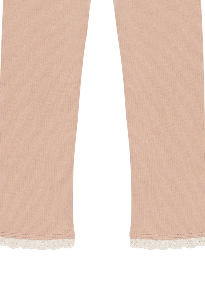 Donsje colanți pentru copii din bumbac cu elastan Affy Leggings bej 4079300