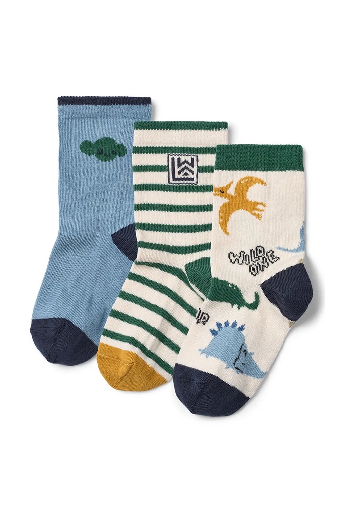 Liewood Skarpety dziecięce Silas Socks 3-pack niebieski LW15118.9BY2