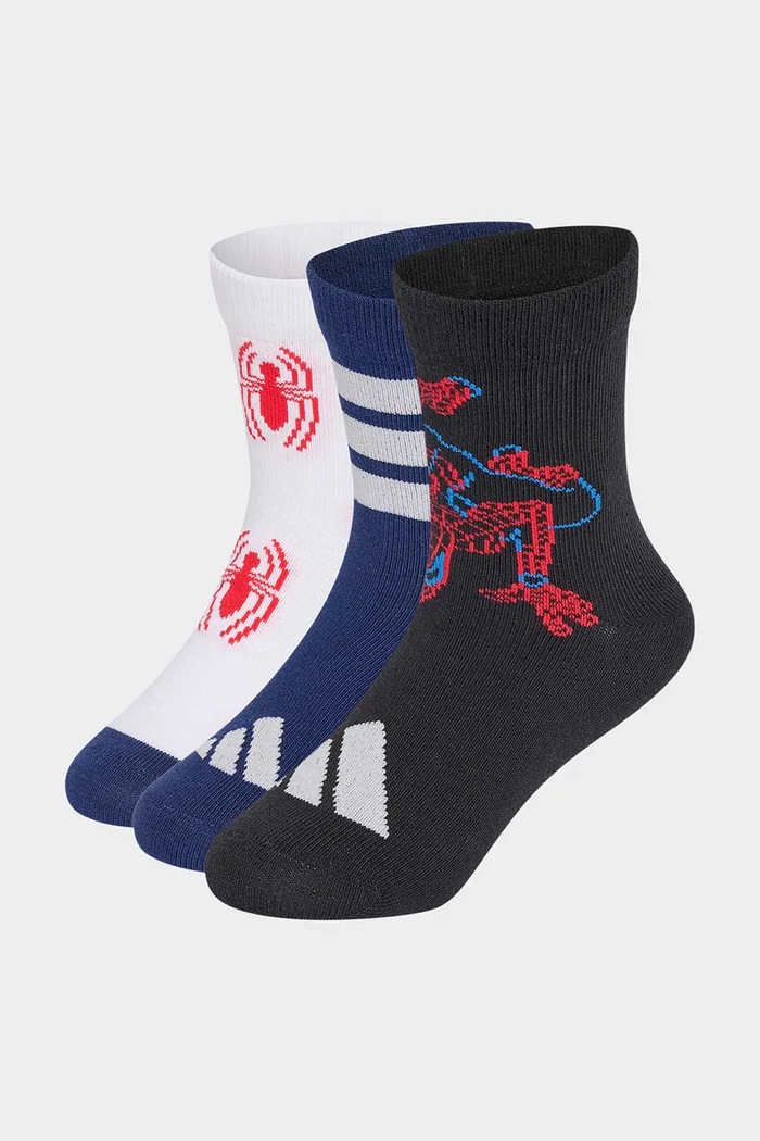 adidas Performance ponožky detské MARVEL SPIDER-MAN 3-pak čierna KR2366
