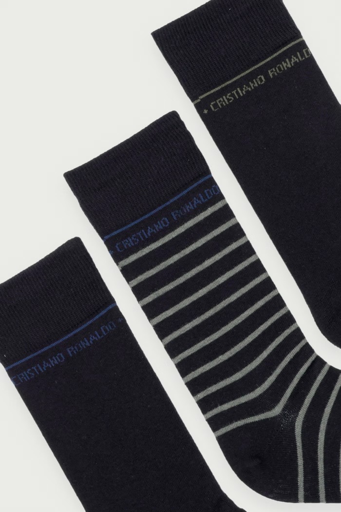 CR7 Cristiano Ronaldo Skarpety męskie 3-pack 8273.80.175 czarny AW26
