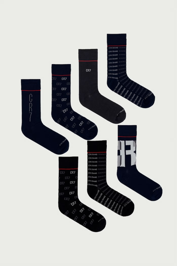 CR7 Cristiano Ronaldo Skarpety męskie 7-pack czarny 8190.80.9004