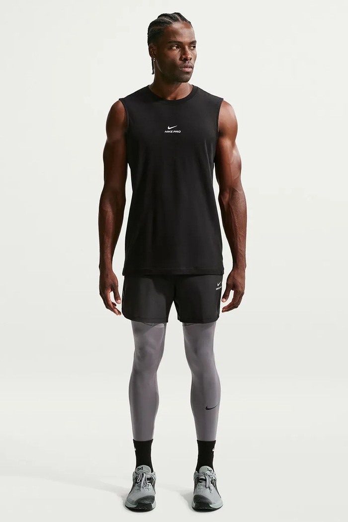 Odjeća Nike Sportske tajice za muškarce Pro Dri-FIT FB7952.084 siva