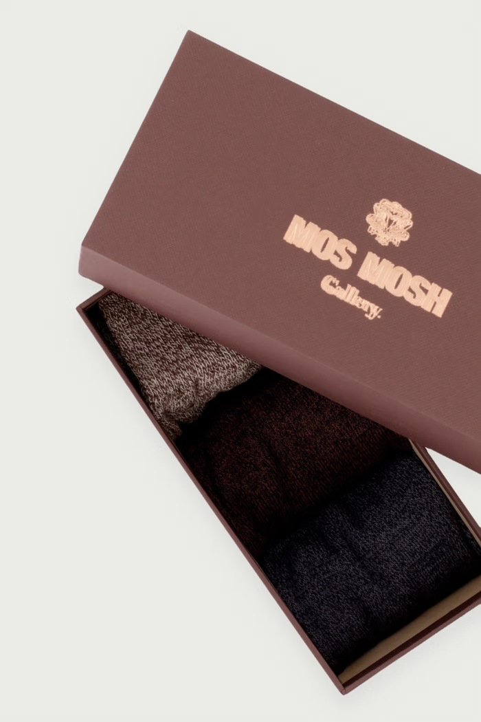Odzież Mos Mosh Skarpety męskie Enzo 3-pack 511990 brązowy