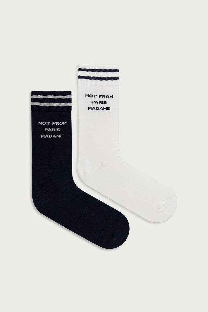 Drôle de Monsieur Damskie Slogan 2-pack granatowy M.SK101.CO024