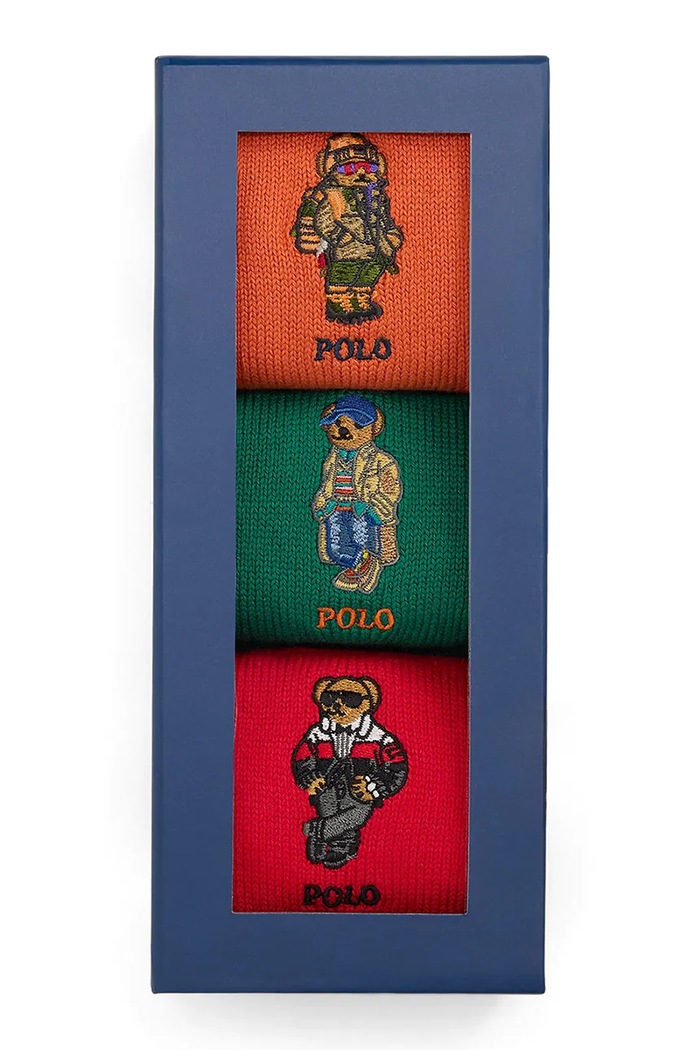 Polo Ralph Lauren Skarpety męskie bawełniane z elastanem 3-pack 449P22358 multicolor AW26