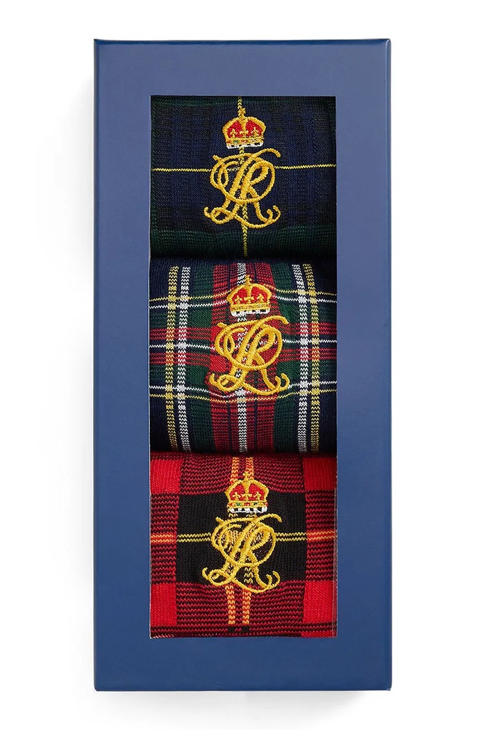 Polo Ralph Lauren Skarpety męskie z bawełną 3-pack 449P22354 multicolor AW26