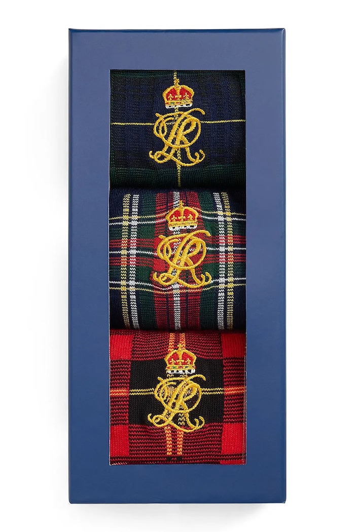 Polo Ralph Lauren Skarpety męskie z bawełną 3-pack 449P22354 multicolor AW26