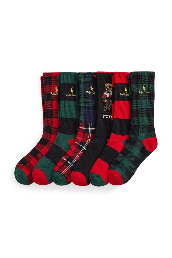 Polo Ralph Lauren skarpety męskie 6-pack czerwony 449P22353