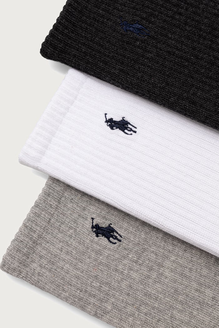 Odzież Polo Ralph Lauren Skarpety męskie 6-pack 449P22344 czarny