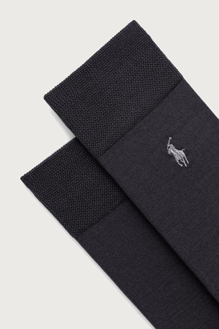 Polo Ralph Lauren Skarpety męskie z bawełną 2-pack 449907220 szary AW26